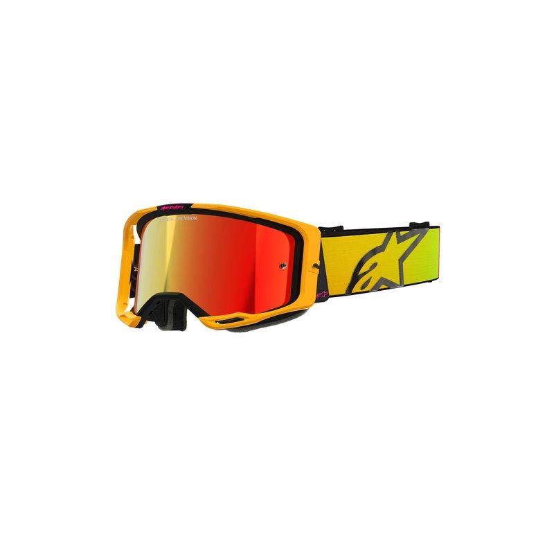 ALPINESTARS VISION 8 CORP GOGGLES – YELLOW PINK MIRROR RED