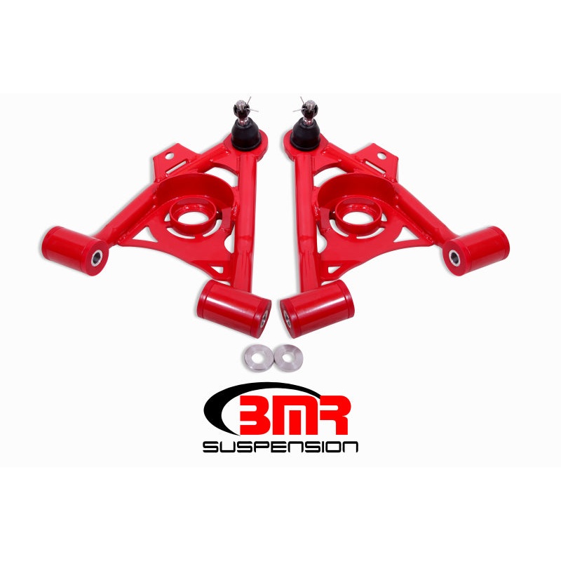 BMR 79-93 Fox Mustang Non-Adj Lower A-Arms Standard Ball Joint Spring Pocket – Red