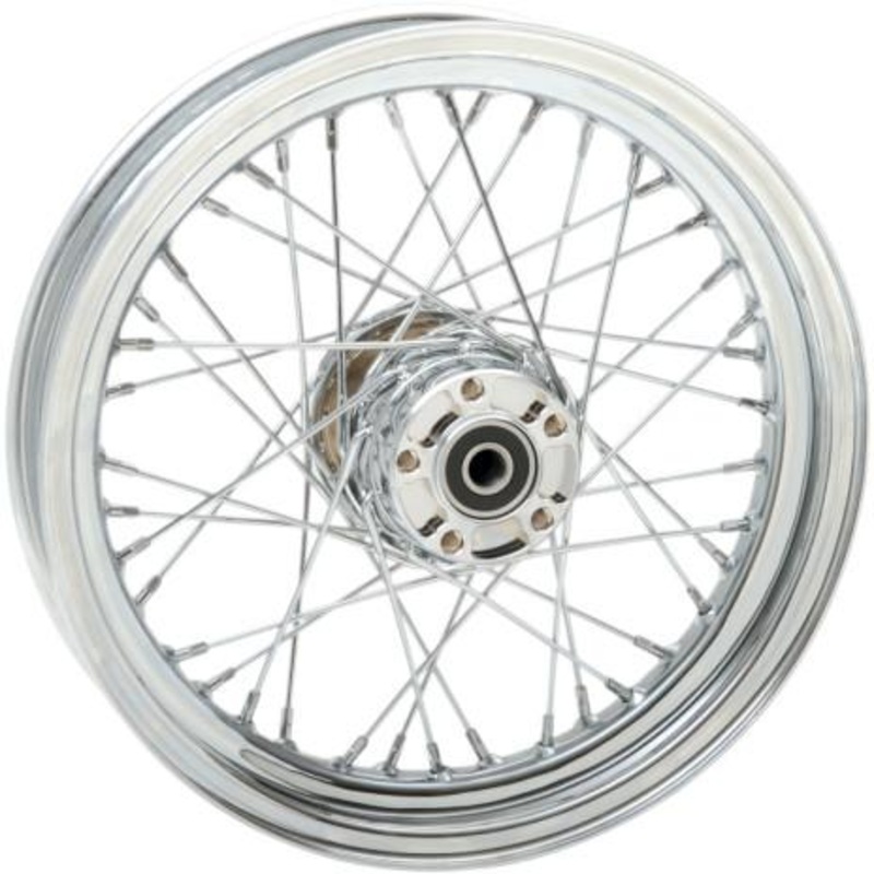 Drag Specialties Laced 40 Spoke Rear Wheel – 16×3 – Chrome 64370