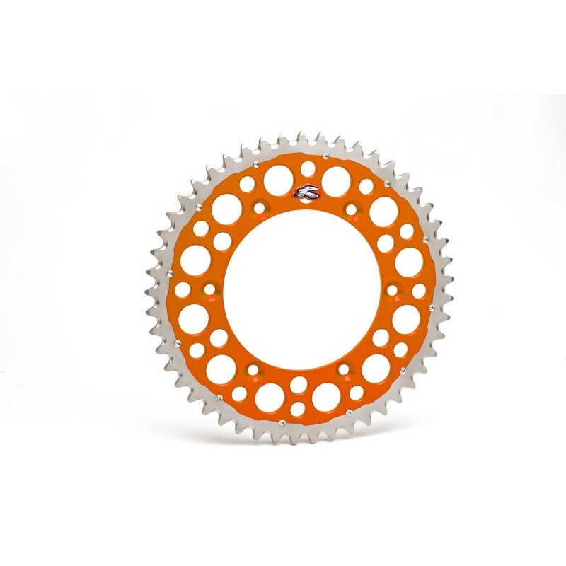 Renthal 16-17 KTM 250 EXC/ 300 EXC Rear Twinring – Orange 520-50P Teeth