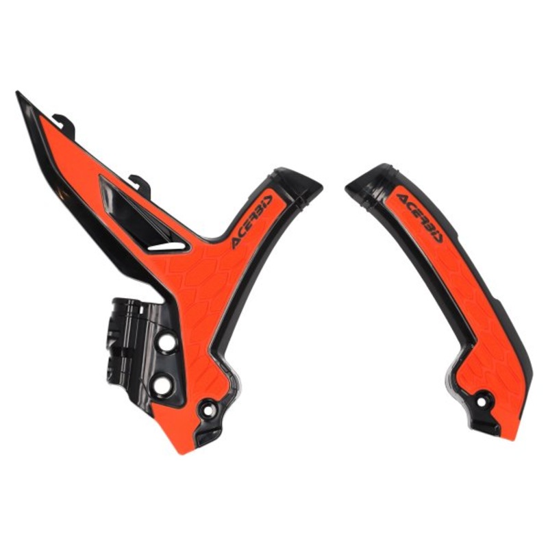 ACERBIS X-GRIP FRAME GUARDS KTM SX SXF 23-25 EXC EXCF 24-25 BLACK ORANGE