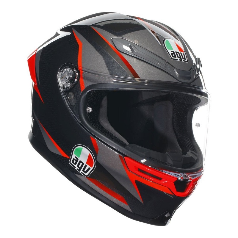 AGV K6 S SLASHCUT HELMET – BLACK/RED S