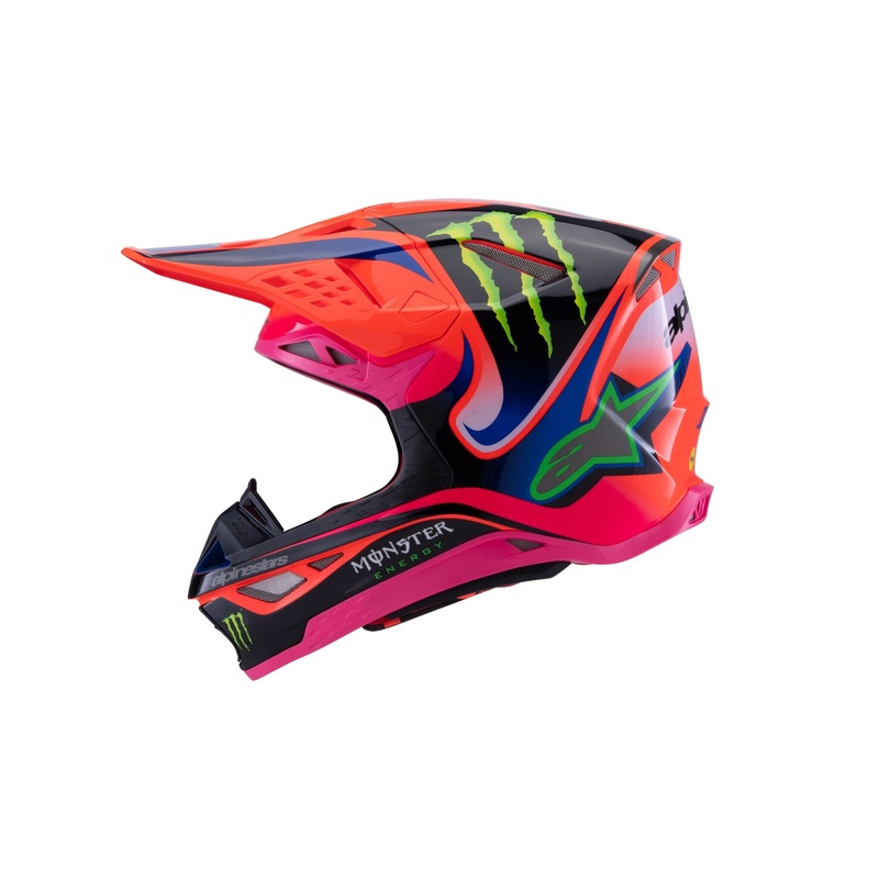 ALPINESTARS 2025 SUPERTECH M10 DEEGAN HELMET –  ORANGE FLUO PURPLE PINK FLUO GLOSSY XS