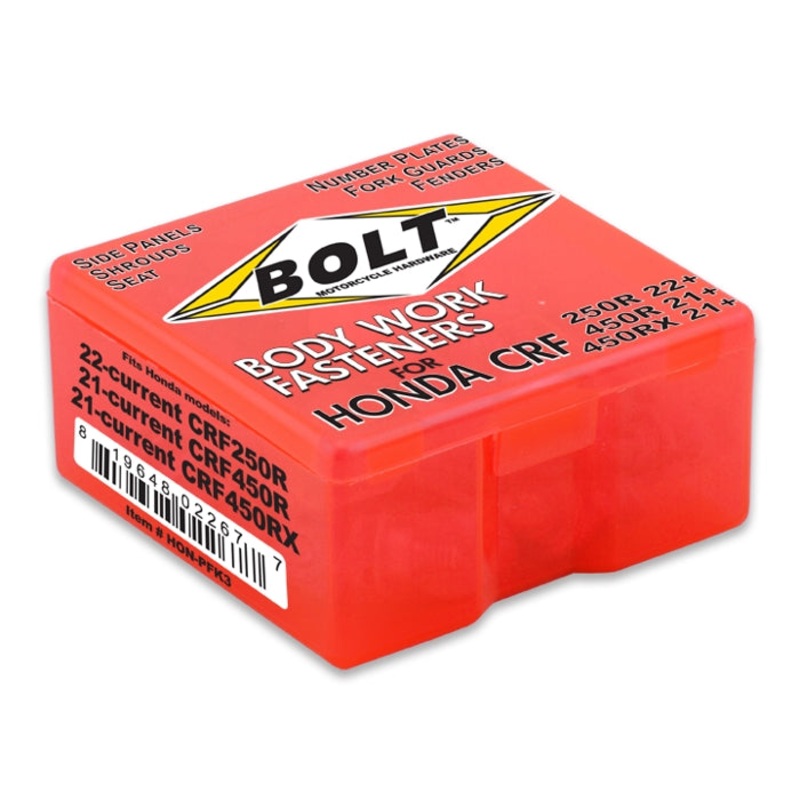 Bolt MC Hardware Full Plastic Fastener Kit HON-PFK3