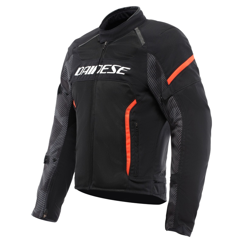 DAINESE AIR FRAME 3 TEXTILE JACKET – BLACK/BLACK/RED FLUO 48