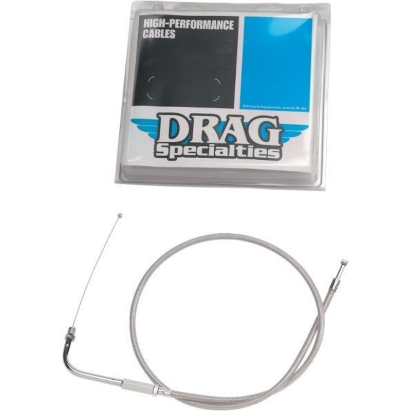Drag Specialties Alternative Length Braided Idle Cable – 45 1/2in. 5342106B