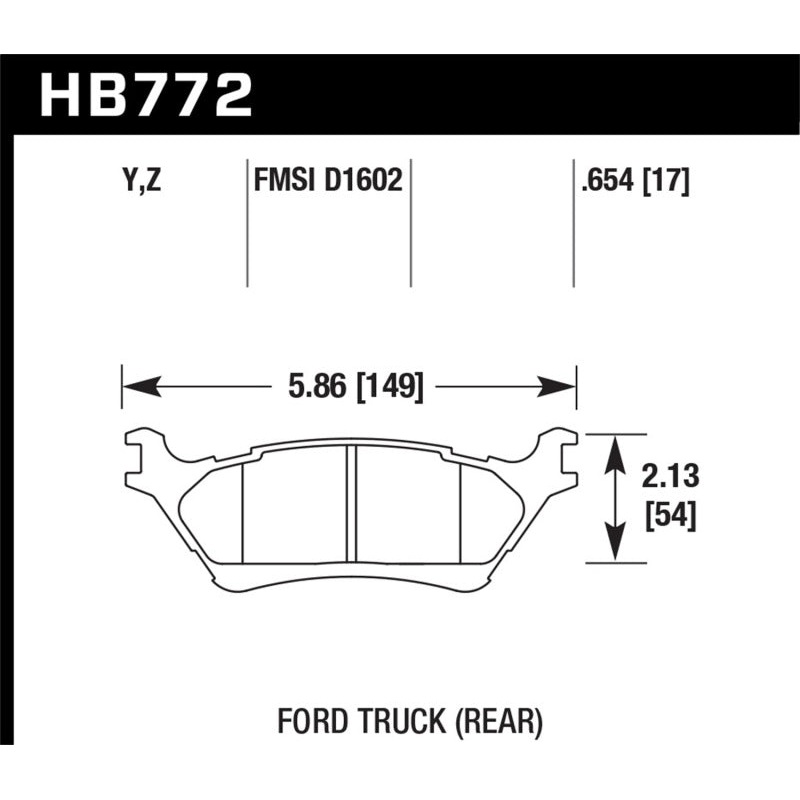 Hawk 2012-2016 Ford F-150 / Full-Size Trucks and SUV – LTS Street Brake Pads