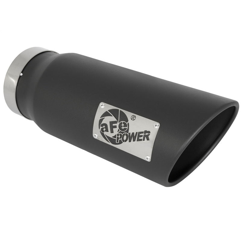 aFe Power MACH Force-Xp 5in In x 6in Out x 15in L Bolt-On 409 SS Exhaust Tip – Black
