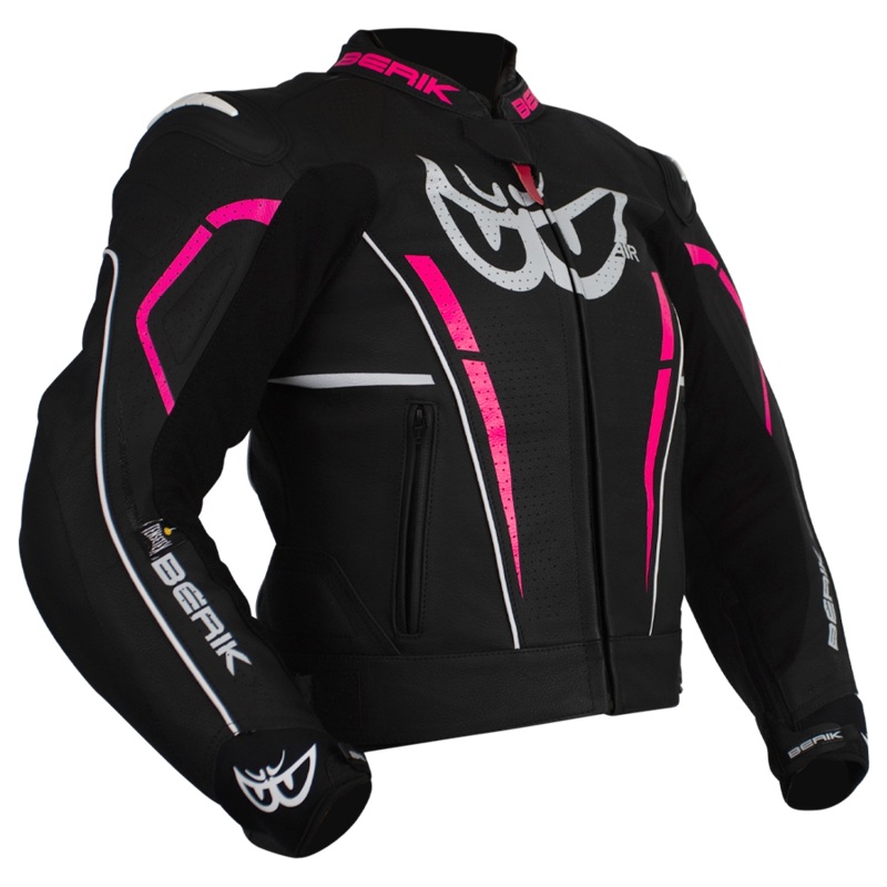 BERIK VALENTINA LADIES LEATHER JACKET – BLACK/PINK 38