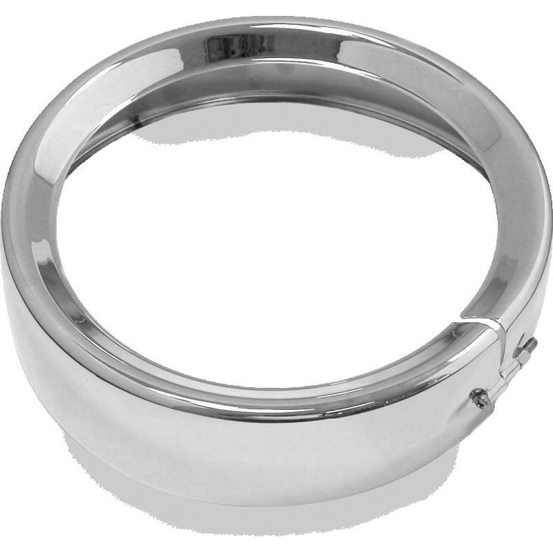 Bikers Choice FLH FLT FLHR FLD Black 7 Inch Chrome Headlight Trim Ring