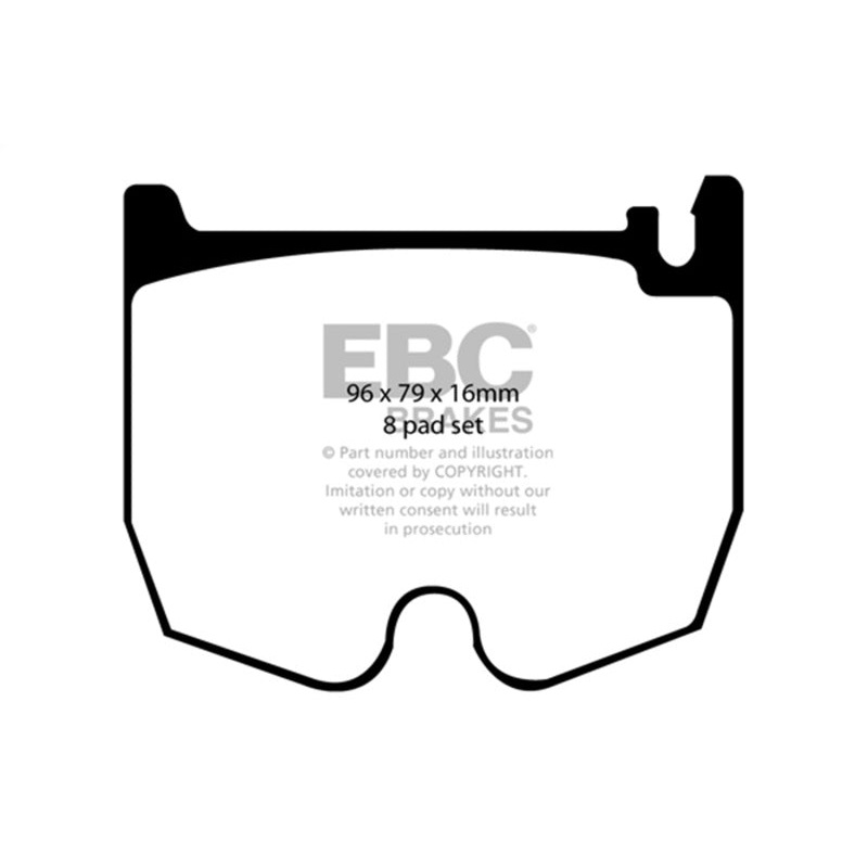EBC 03-06 Mercedes-Benz CL55 AMG 5.4 Supercharged Yellowstuff Front Brake Pads