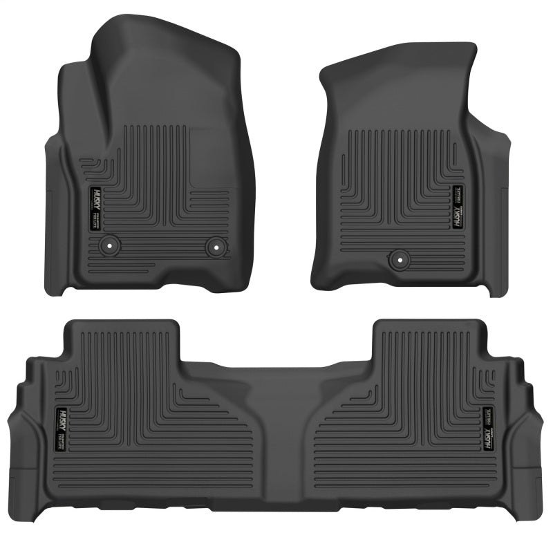 Husky Liners 21-23 Suburban/Tahoe/Yukon/Yukon XL Weatherbeater Front & 2nd Seat Floor Liners – Black