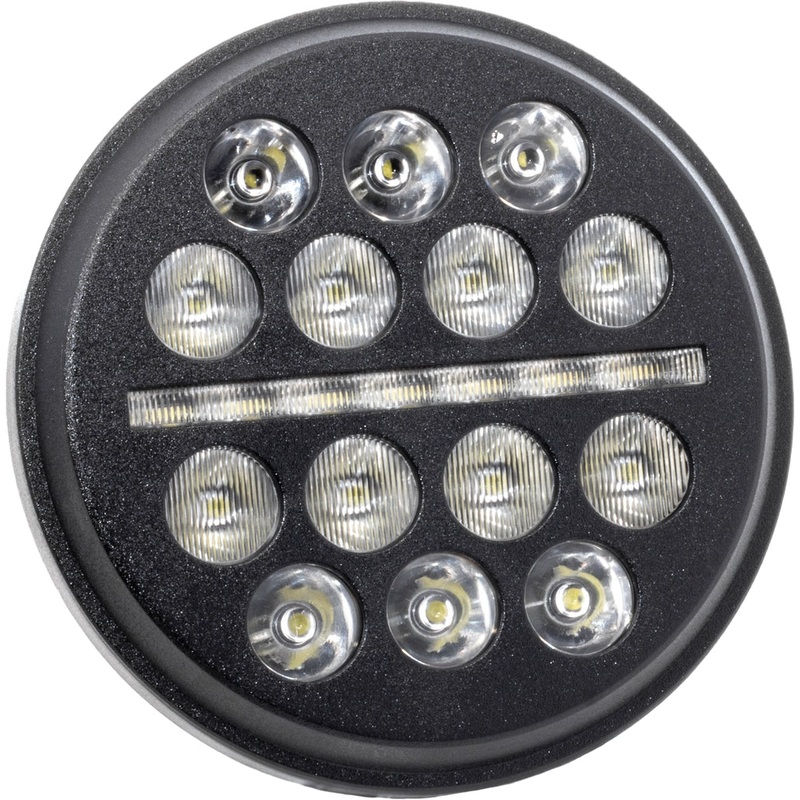 Letric Lighting Co. 5.75in. LED Headlight – Buck-Shot Style LED – Black LLC-LHC-5B