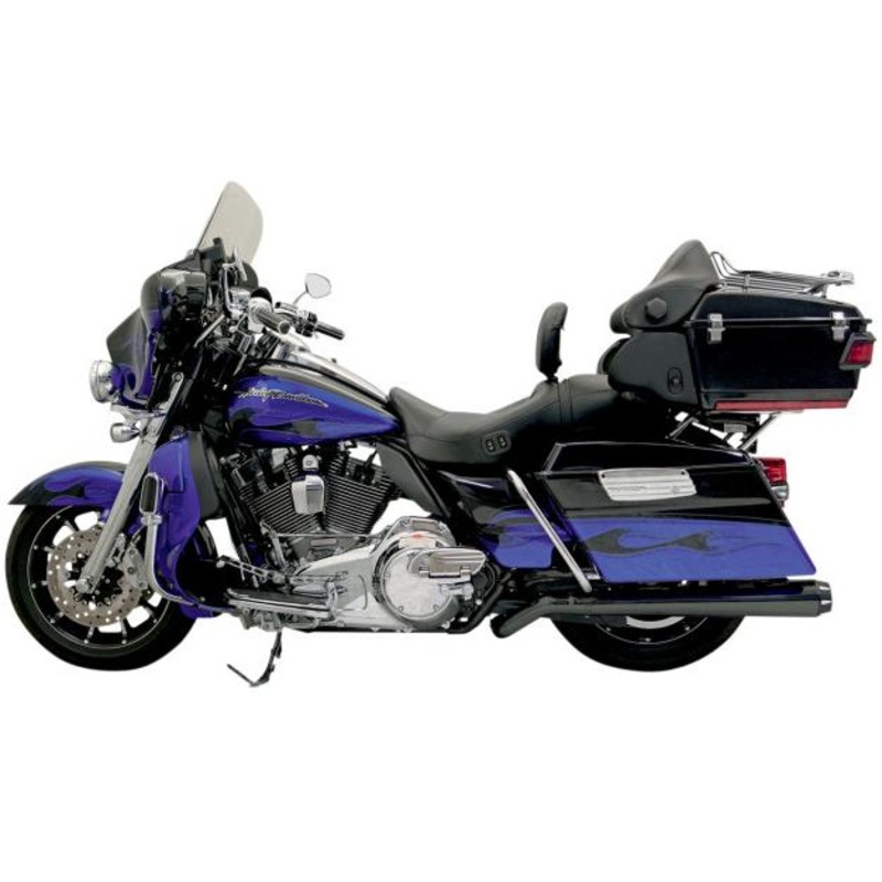 Bassani Manufacturing Pseudo Left Side Megaphone Muffler – Black Ceramic 1F49RB