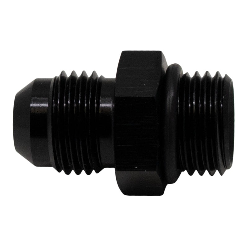 DeatschWerks 6AN ORB Male to 6AN Male Flare Adapter (Incl O-Ring) – Anodized Matte Black