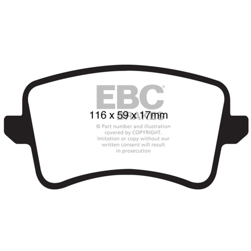 EBC 09-11 Audi A4 2.0 Turbo Redstuff Rear Brake Pads