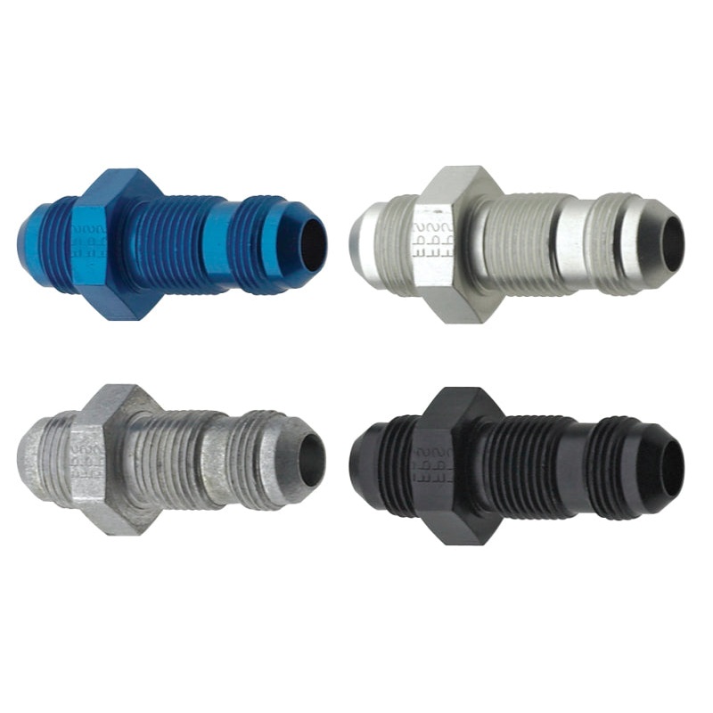 Fragola -10AN Straight Bulkhead – Black