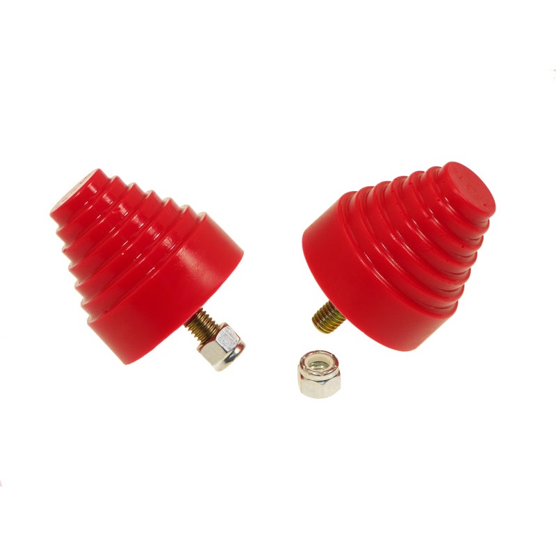 Prothane Universal Bump Stop 2-1/4X2-1/4 Cone w/Stp – Red