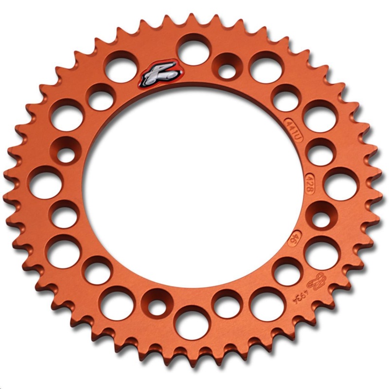 Renthal Ultralight Rear Sprocket – Orange – 53T 224U-520-53GPOR