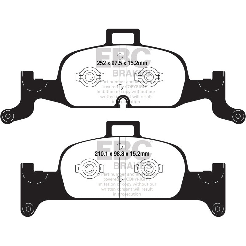 EBC 2018+ Audi A4 Allroad Quattro 2.0L Turbo Redstuff Front Brake Pads