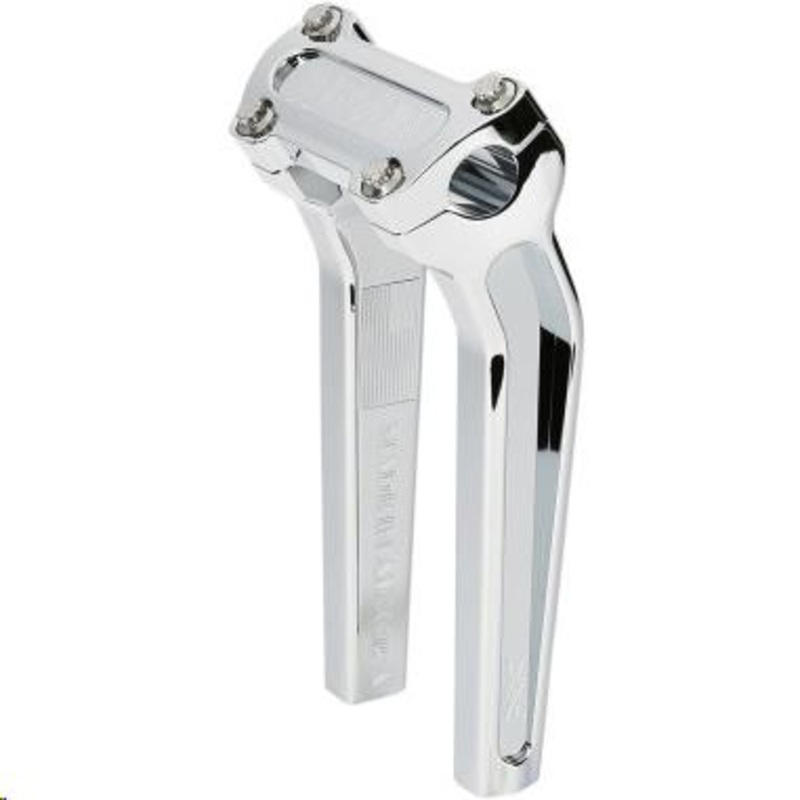 Thrashin Supply Company Pullback Handlebar Riser Kit without Gauge Cutout – 9-1/2in. – Chrome TSC-9525-3