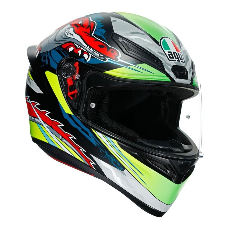 AGV K1 DUNDEE HELMET – MATT LIME/RED XS