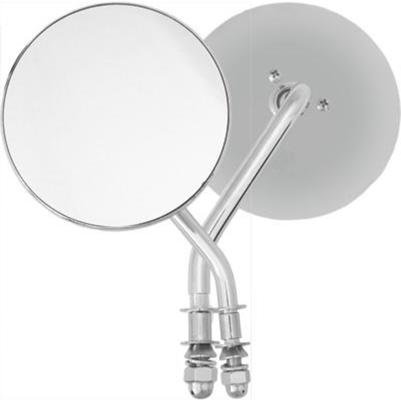 HardDrive Universal 4in. Round Mirror – Left Side – Chrome 153082