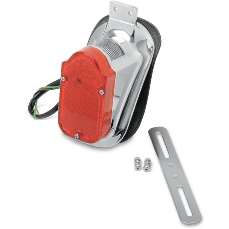 Drag Specialties Universal Mount Tombstone LED Taillight with License Plate L24-0425LED